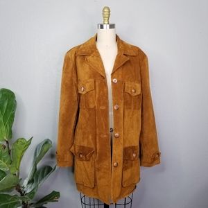 Vintage 70s lether suede jacket virginia slims